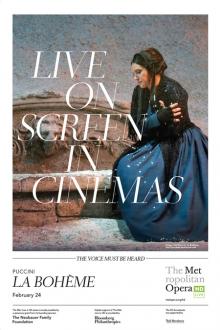 The movie poster of  La Bohème